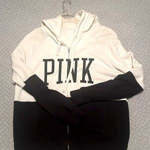 Victorias Secret PINK Zip Up Hoodie ~ Size Large